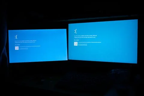 Microsoft Blue Screen Error,Blue Screen of Death Foto stock