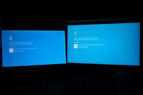Microsoft Blue Screen Error,Blue Screen of Death Foto stock