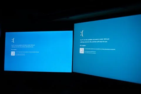 Microsoft Blue Screen Error,Blue Screen of Death Stockfoto's