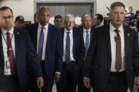 Microsoft co-founder Bill Gates testifies on Capitol Hill on Epstein ties, Washi 写真素材