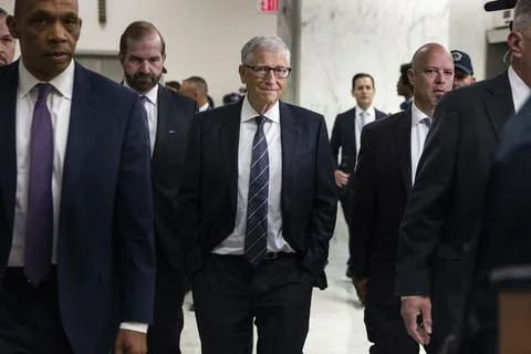 Microsoft co-founder Bill Gates testifies on Capitol Hill on Epstein ties, Washi 写真素材