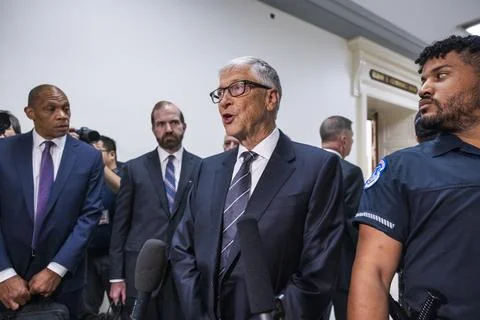 Microsoft co-founder Bill Gates testifies on Capitol Hill on Epstein ties, Washi 写真素材