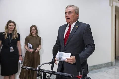 Microsoft co-founder Bill Gates testifies on Capitol Hill on Epstein ties, Washi 写真素材