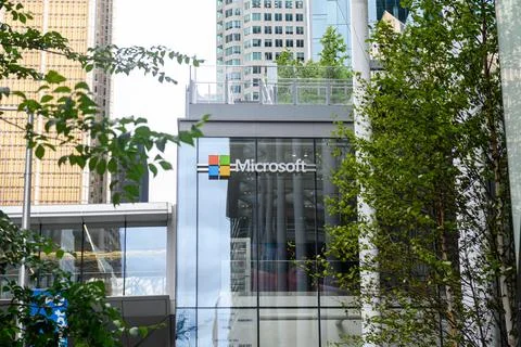Microsoft Corporation sign in Toronto Stock Photos