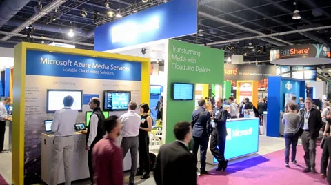 Microsoft demo during NAB Show 2014 in Las Vegas, USA. Stock Footage 38411822