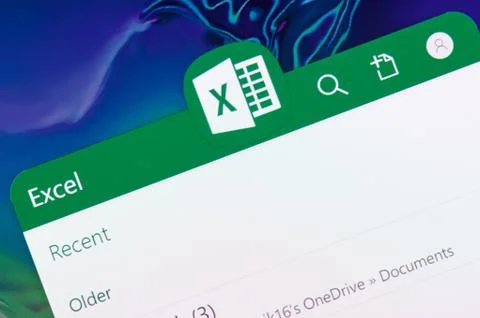 Microsoft excel application Stock Photos