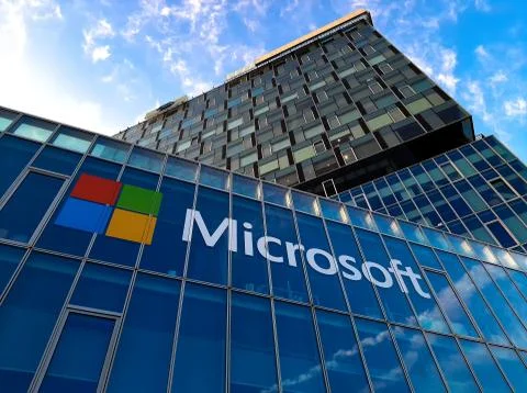 Microsoft headquarters in Bucharest, Romania 库存照片