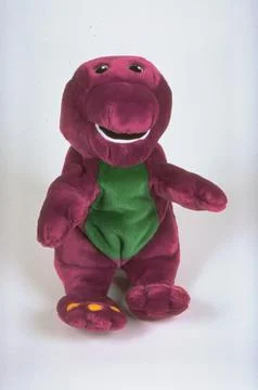 Microsoft interactive plush Barney toy, to work w. included video or computer so Foto stock