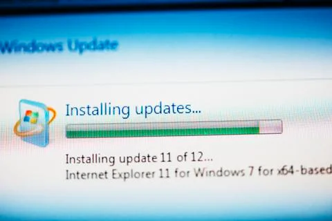 Microsoft internet explorer browser updates Stock Photos