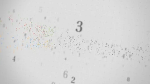 Microsoft logo being made with many numbers. Digital business conceptual 库存影片 102588916