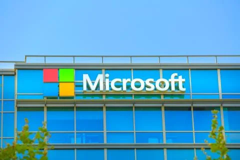 Microsoft Logo building 스톡 사진