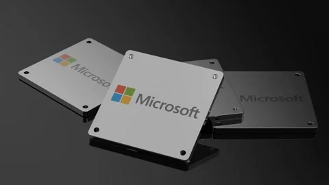Microsoft logo Illustrative 3D Animation WorldClass Moving Symbol Stock Footage 262023735