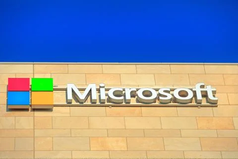 Microsoft Logo Silicon Valley 스톡 사진