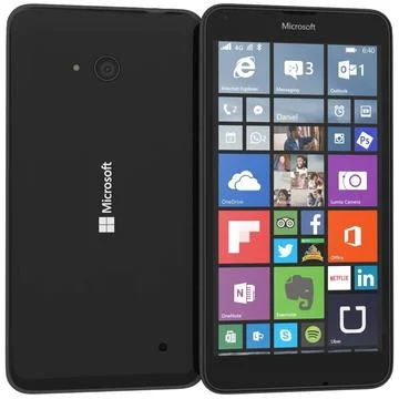 Microsoft Lumia 640 Dual SIM Matte Black 3D Model