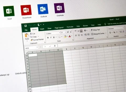 MIcrosoft Office 2019 Excel Stock Photos