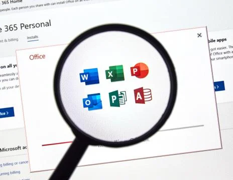 Microsoft office 365 software Stockfoto's
