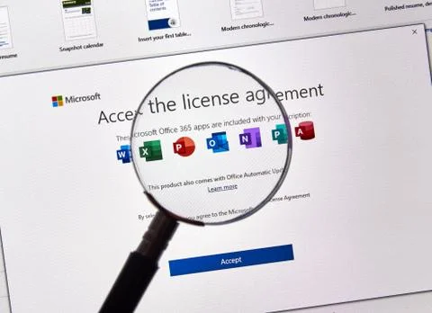 Microsoft office 365 software Stockfoto's