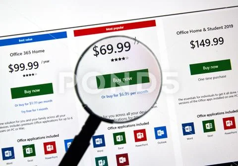 MIcrosoft Office 365 subscribtion card Stock Photo #100995440