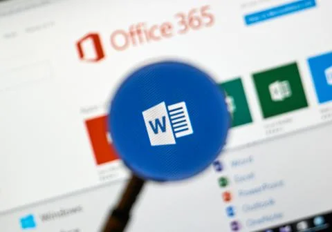 Microsoft Office application. Stock Photos