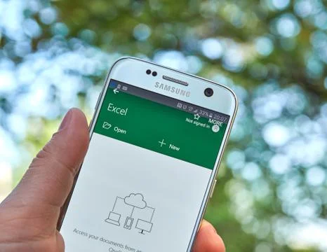 Microsoft Office Excel app Fotos Stock