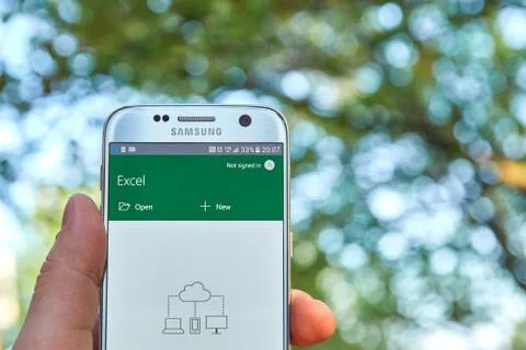Microsoft Office Excel app Stock Photos