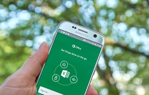 Microsoft Office Excel app Stockfoto's