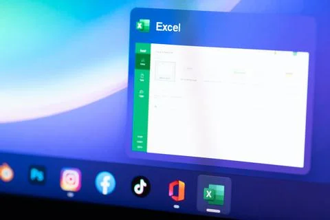 Microsoft office excel icon Foto stock