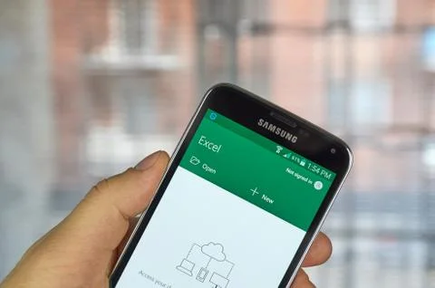 Microsoft Office Excel mobile app Stockfoto's