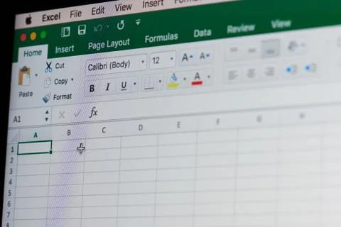 Microsoft office excel spreadsheet Stock Photos