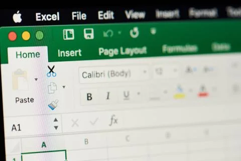 MIcrosoft office excel spreadsheet Stock Photos