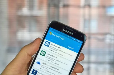 Microsoft Office mobile applications Stock Photos