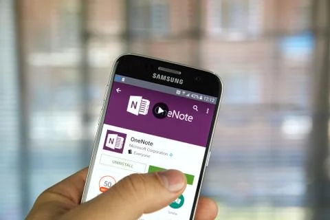 Microsoft Office OneNote app Stock Photos