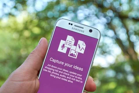 Microsoft Office OneNote app Stockfoto's