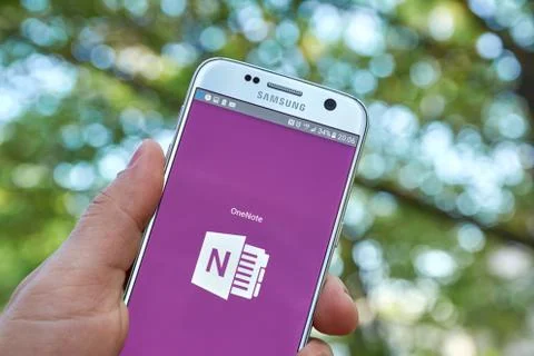 Microsoft Office OneNote app Stock Photos