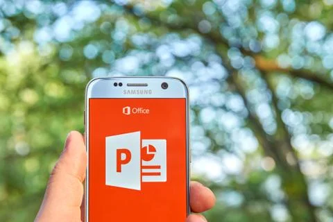 Microsoft Office PowerPoint app Stock Photos
