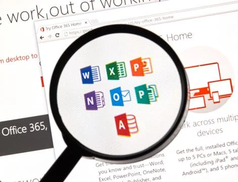 Microsoft Office software. Stock Photos
