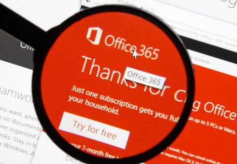 Microsoft Office software. Stockfoto's