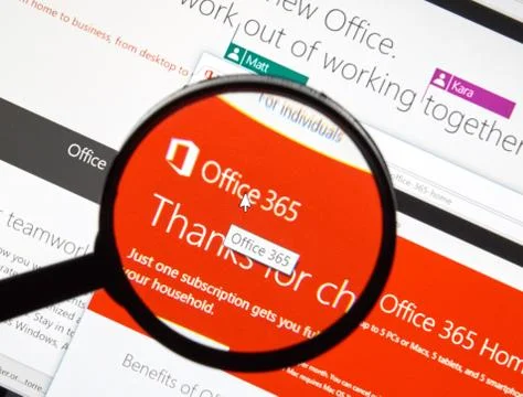 Microsoft Office software. Stock Photos