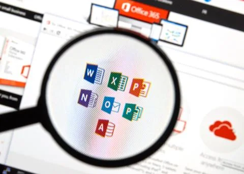 Microsoft Office software. Stock Photos