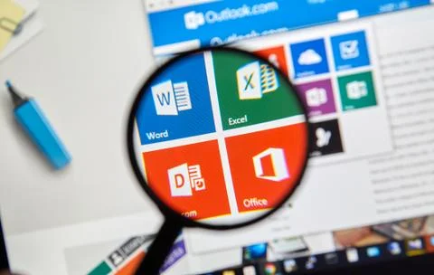 Microsoft Office Word, Excel. Stock Photos