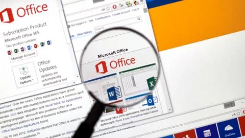 Microsoft Office Word, Excel. Stock Photos