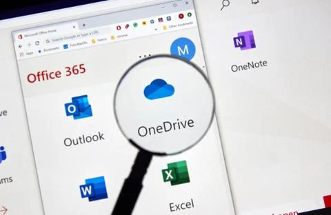 MIcrosoft One Drive icon Stock Photos