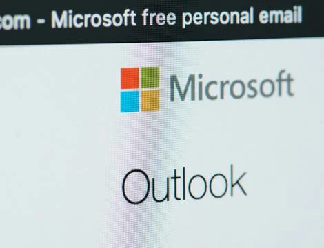 Microsoft outlook home page 写真素材