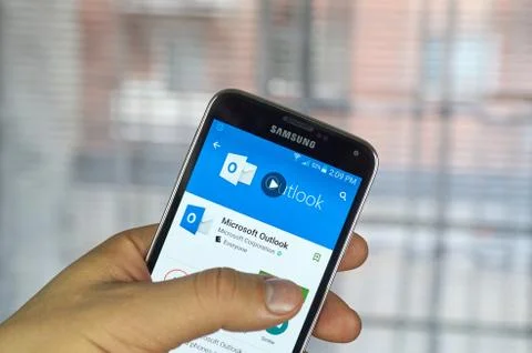 Microsoft Outlook mobile app Foto stock