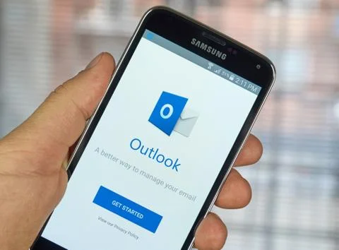 Microsoft Outlook mobile app Stock Photos