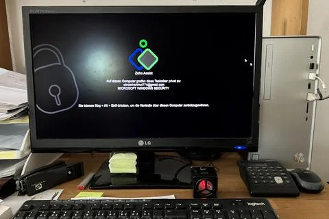 Microsoft Security fake screen Stockfoto's