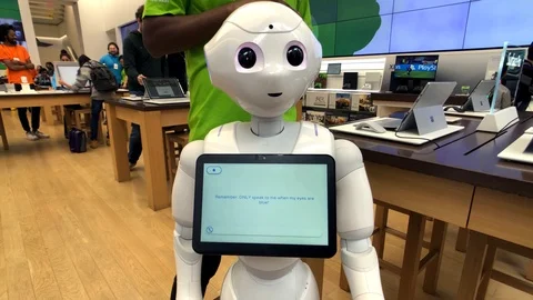 Microsoft store interior in 5th avenue in Manhattan Stock Footage 98200933