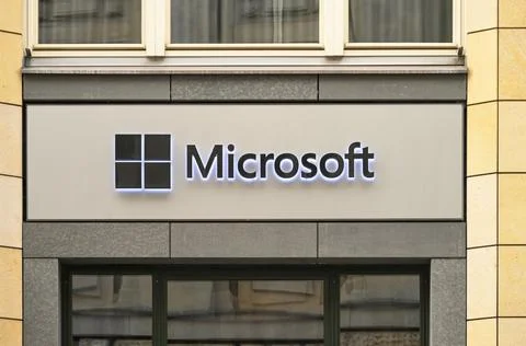 Microsoft store, office in Berlin Stock Photos