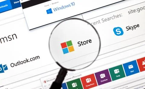 Microsoft store online. Stock Photos