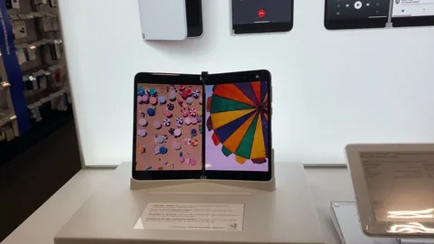 Microsoft Surface Duo phone Stock Footage 141548198